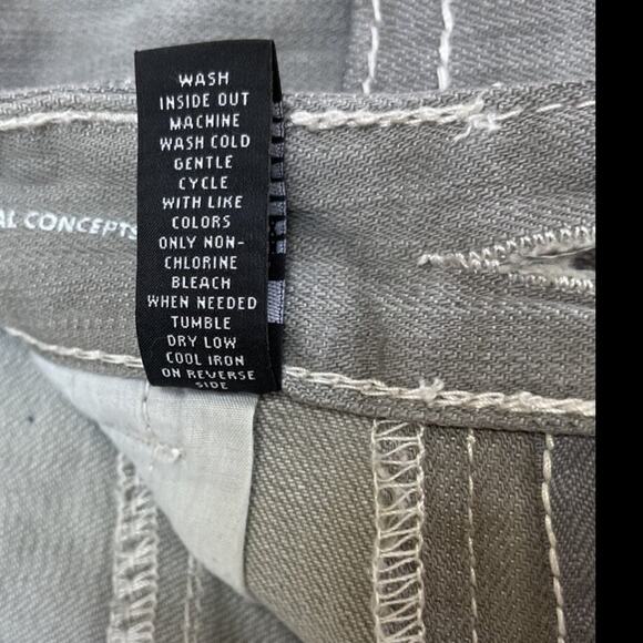 INC International Concepts Jeans Womens Size 8 Gray Regular Fit Bootleg Mid - Picture 9 of 9